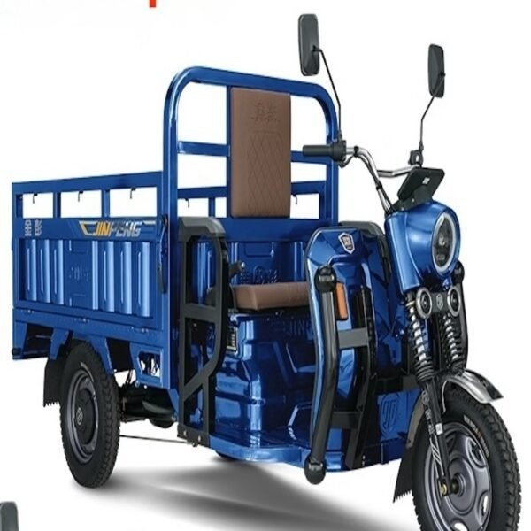 Electric freight three-wheeled vehicle cargo truck farm household battery motorcycle tram pearl blue-1.6-meter carriage 1.7-meter carriage - Image 2