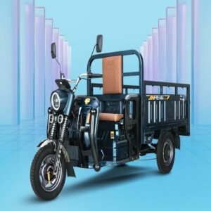 Electric freight three-wheeled vehicle cargo truck farm household battery motorcycle tram pearl blue-1.6-meter carriage 1.7-meter carriage